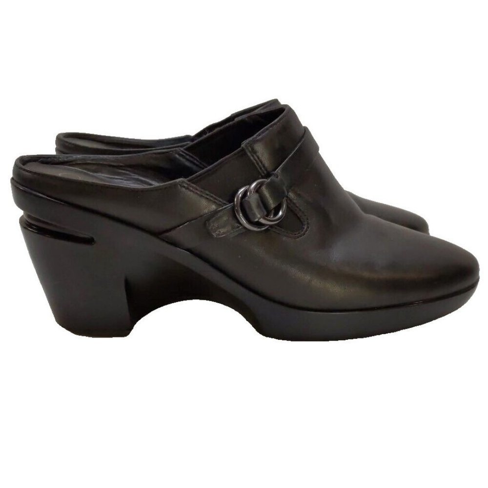 Cole Haan Black Leather Mules